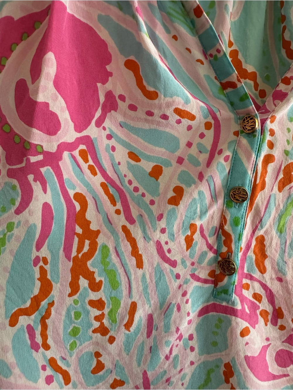 Lilly Pulitzer Elsa Top Jellies Be Jammin silk Small HTF - Picture 5 of 6